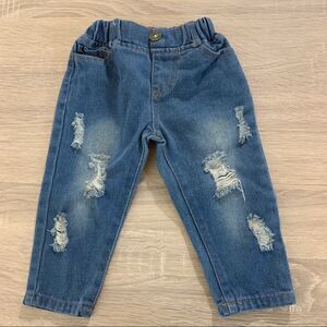 Toddler girl distressed mom jeans‎
